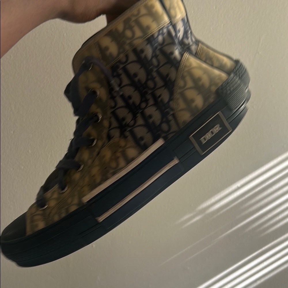Dior B23 and Navy High-Top Sneakers